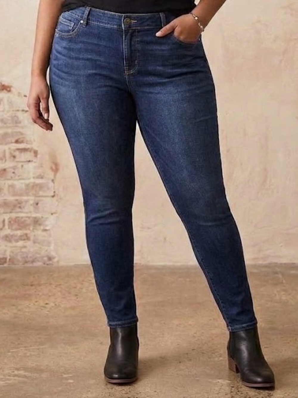 torrid Dark Blue Plus-Size High-Rise Skinny Jeans